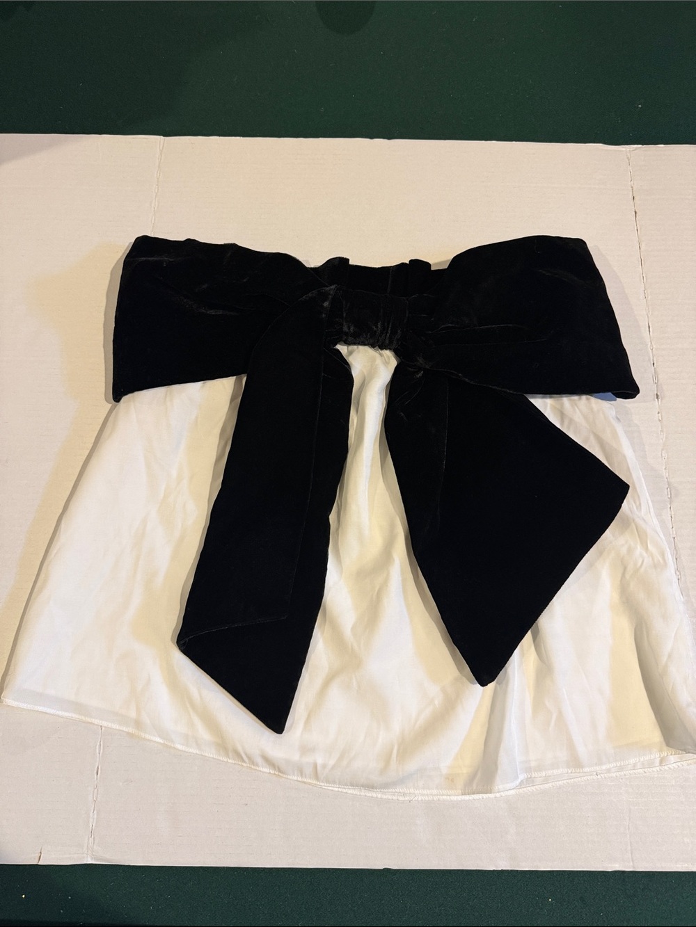 Black & White Bow Off the Shoulder Top